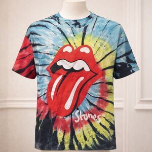 Rolling Stones Band 2021 Tour Tie-Dye Graphic Tee Shirt L